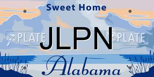 JLPN Alabama License Plate
