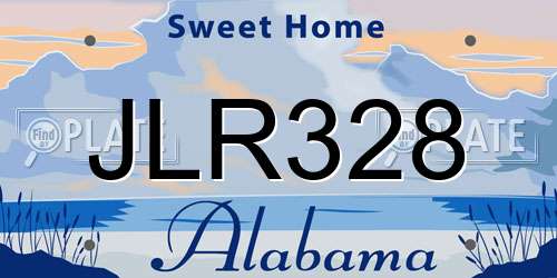 JLR328 Alabama License Plate