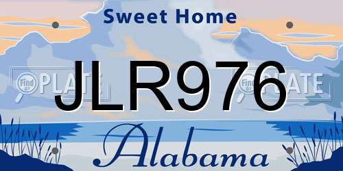 JLR976 Alabama License Plate