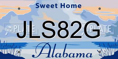 JLS82G Alabama License Plate