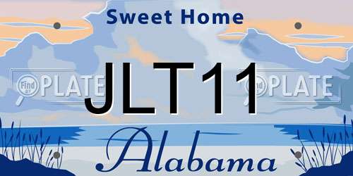 JLT11 Alabama License Plate