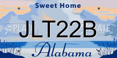 JLT22B Alabama License Plate