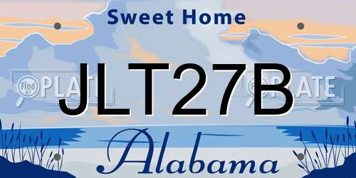 JLT27B Alabama License Plate