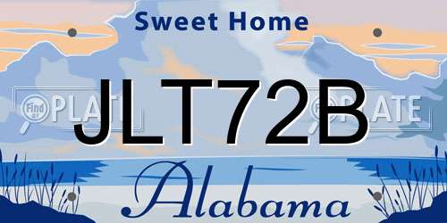 JLT72B Alabama License Plate