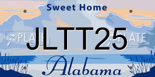 JLTT25 Alabama License Plate