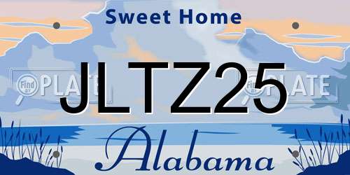JLTZ25 Alabama License Plate