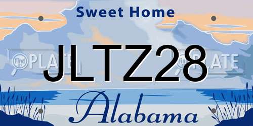 JLTZ28 Alabama License Plate