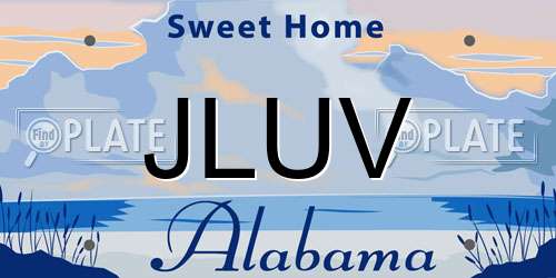 JLUV Alabama License Plate