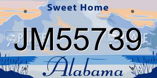 JM55739 Alabama License Plate