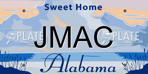 JMAC Alabama License Plate
