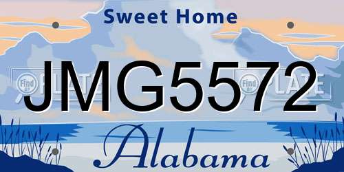 JMG5572 Alabama License Plate
