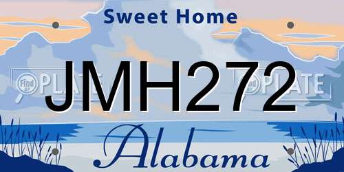 JMH272 Alabama License Plate