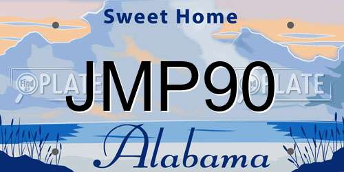 JMP90 Alabama License Plate