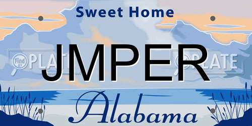 JMPER Alabama License Plate
