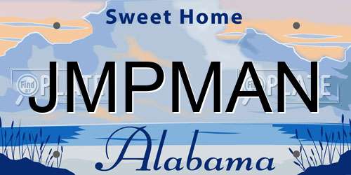 JMPMAN Alabama License Plate