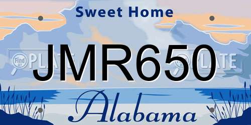 JMR650 Alabama License Plate