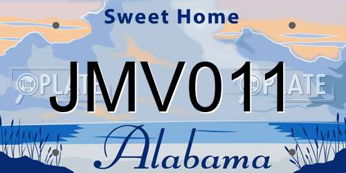 JMV011 Alabama License Plate