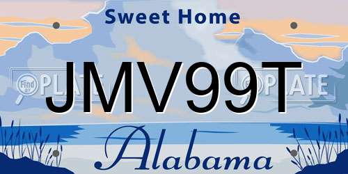 JMV99T Alabama License Plate