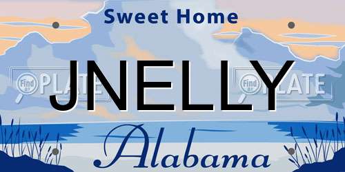 JNELLY Alabama License Plate