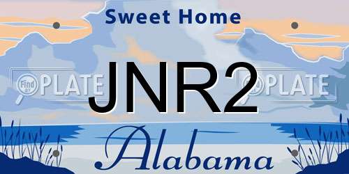 JNR2 Alabama License Plate