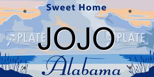 JOJO Alabama License Plate