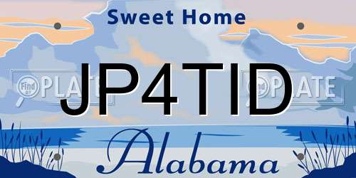 JP4TID Alabama License Plate