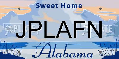 JPLAFN Alabama License Plate