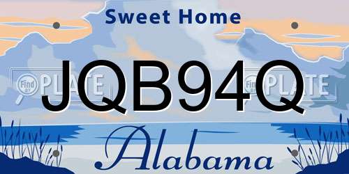 JQB94Q Alabama License Plate