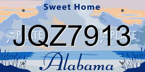 JQZ7913 Alabama License Plate