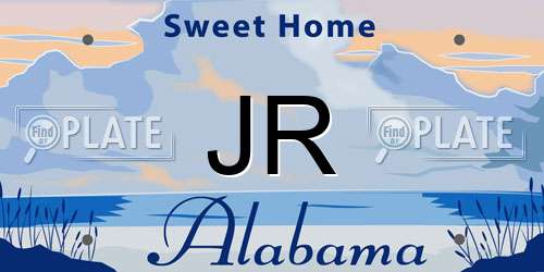 JR Alabama License Plate