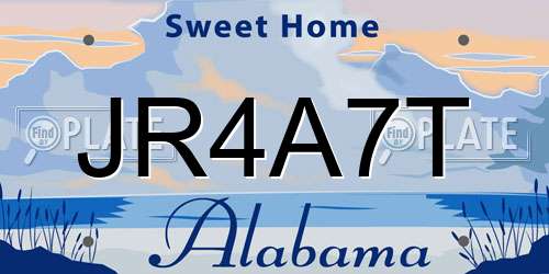 JR4A7T Alabama License Plate