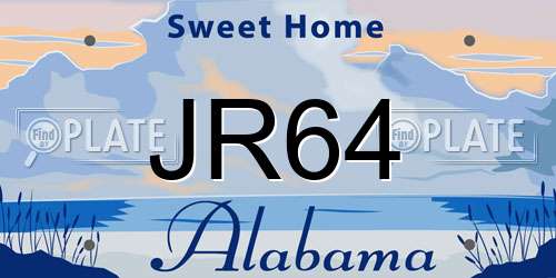 JR64 Alabama License Plate