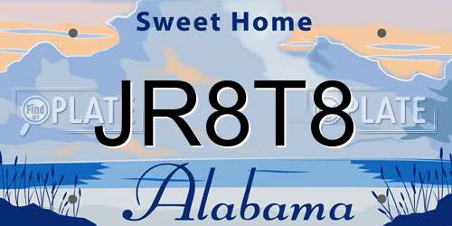JR8T8 Alabama License Plate