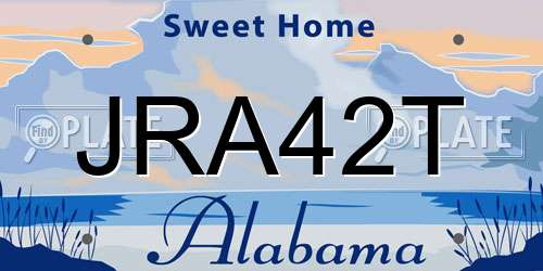 JRA42T Alabama License Plate