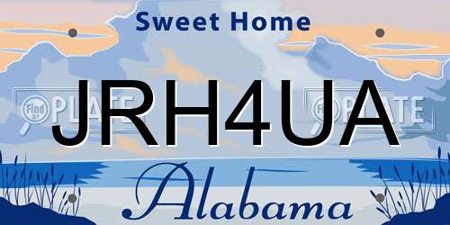 JRH4UA Alabama License Plate