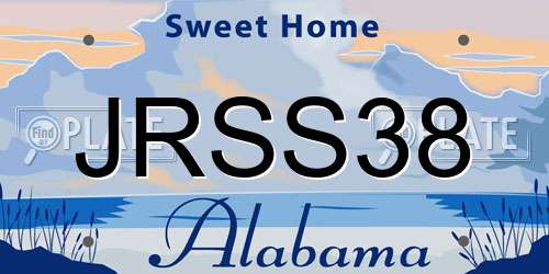 JRSS38 Alabama License Plate