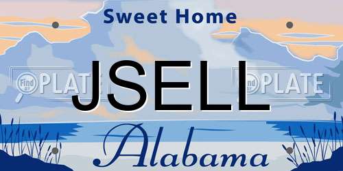 JSELL Alabama License Plate