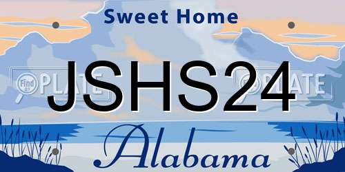 JSHS24 Alabama License Plate