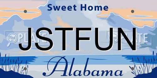 JSTFUN Alabama License Plate