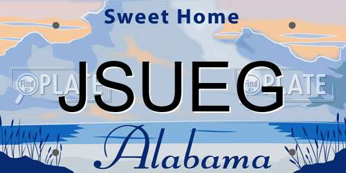 JSUEG Alabama License Plate
