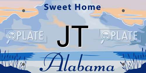 JT Alabama License Plate