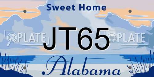JT65 Alabama License Plate