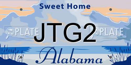 JTG2 Alabama License Plate