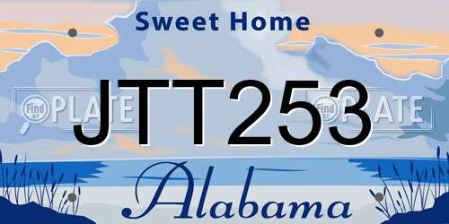 JTT253 Alabama License Plate
