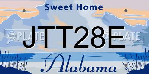 JTT28E Alabama License Plate