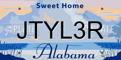 JTYL3R Alabama License Plate