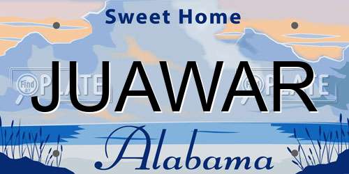 JUAWAR Alabama License Plate