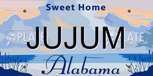 JUJUM Alabama License Plate