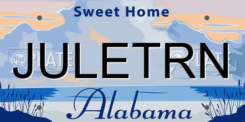 JULETRN Alabama License Plate