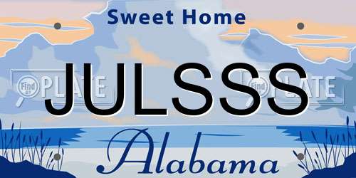 JULSSS Alabama License Plate